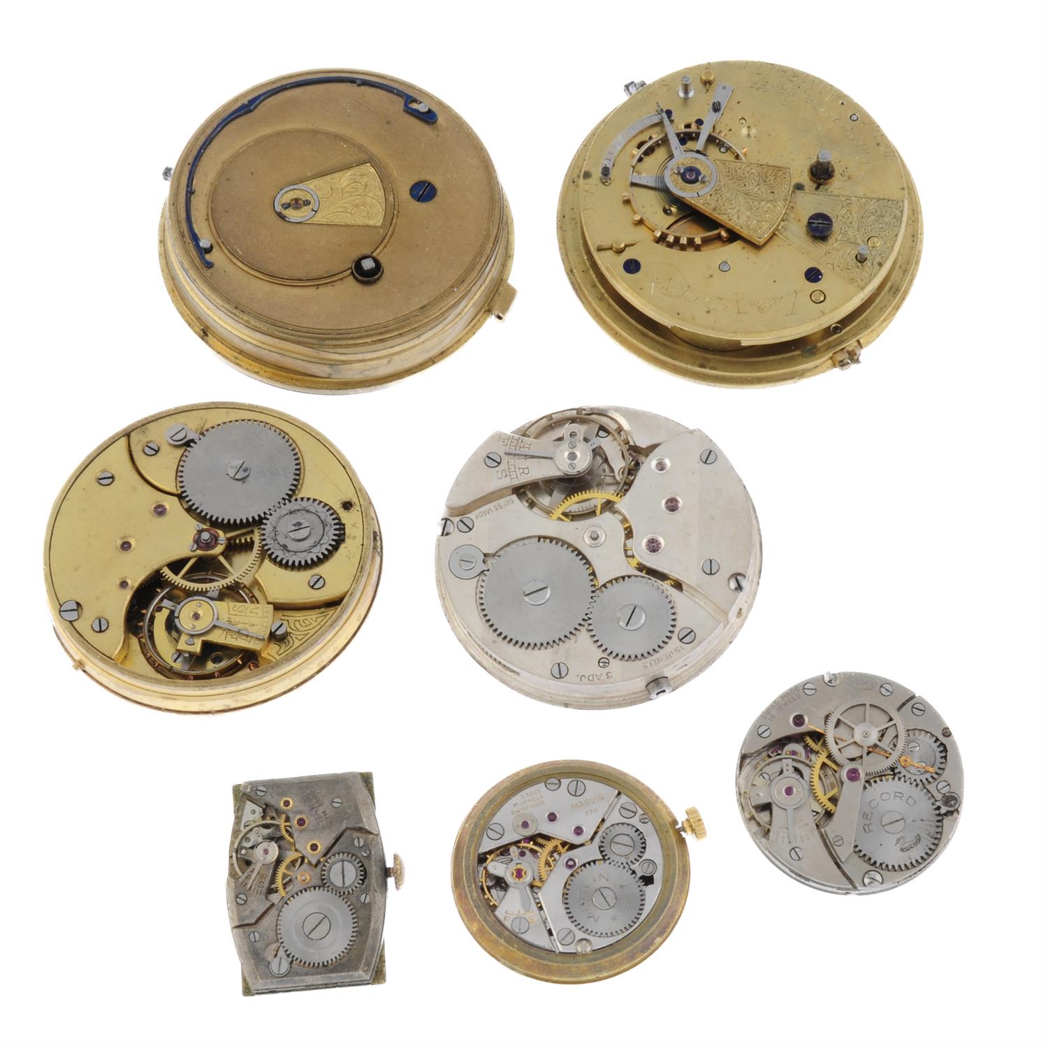 A group of watch and pocket watch movements. Approximately 50. - Image 2 of 2