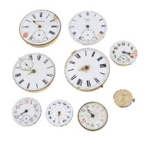 A group of watch and pocket watch movements. Approximately 50.