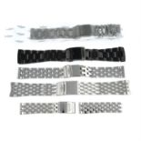 Breitling - a group of five bracelets.
