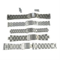 Breitling - a group of five bracelets.