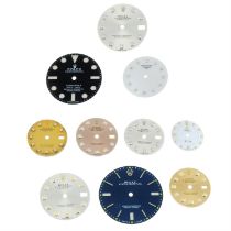 Rolex - a group of dials.
