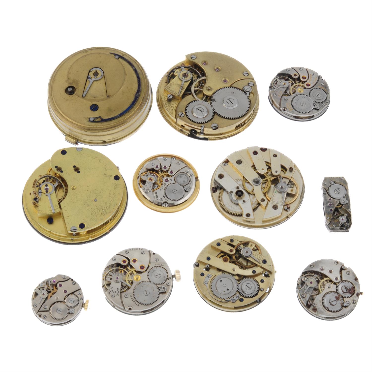A group of watch and pocket watch movements. Approximately 75. - Image 2 of 2