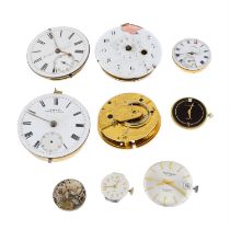 A group of watch and pocket watch movements. Approximately 50.