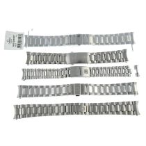 Omega - a group of five watch bracelets.