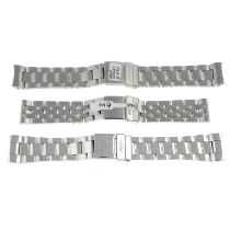 Breitling - a group of three watch bracelets.
