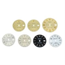 Rolex - a group of seven dials.