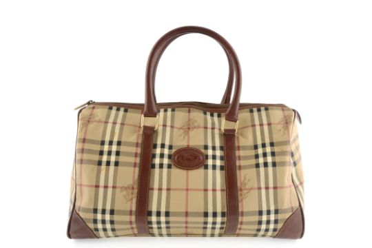 Burberry's - Haymarket-check Boston bag. - Image 1 of 6