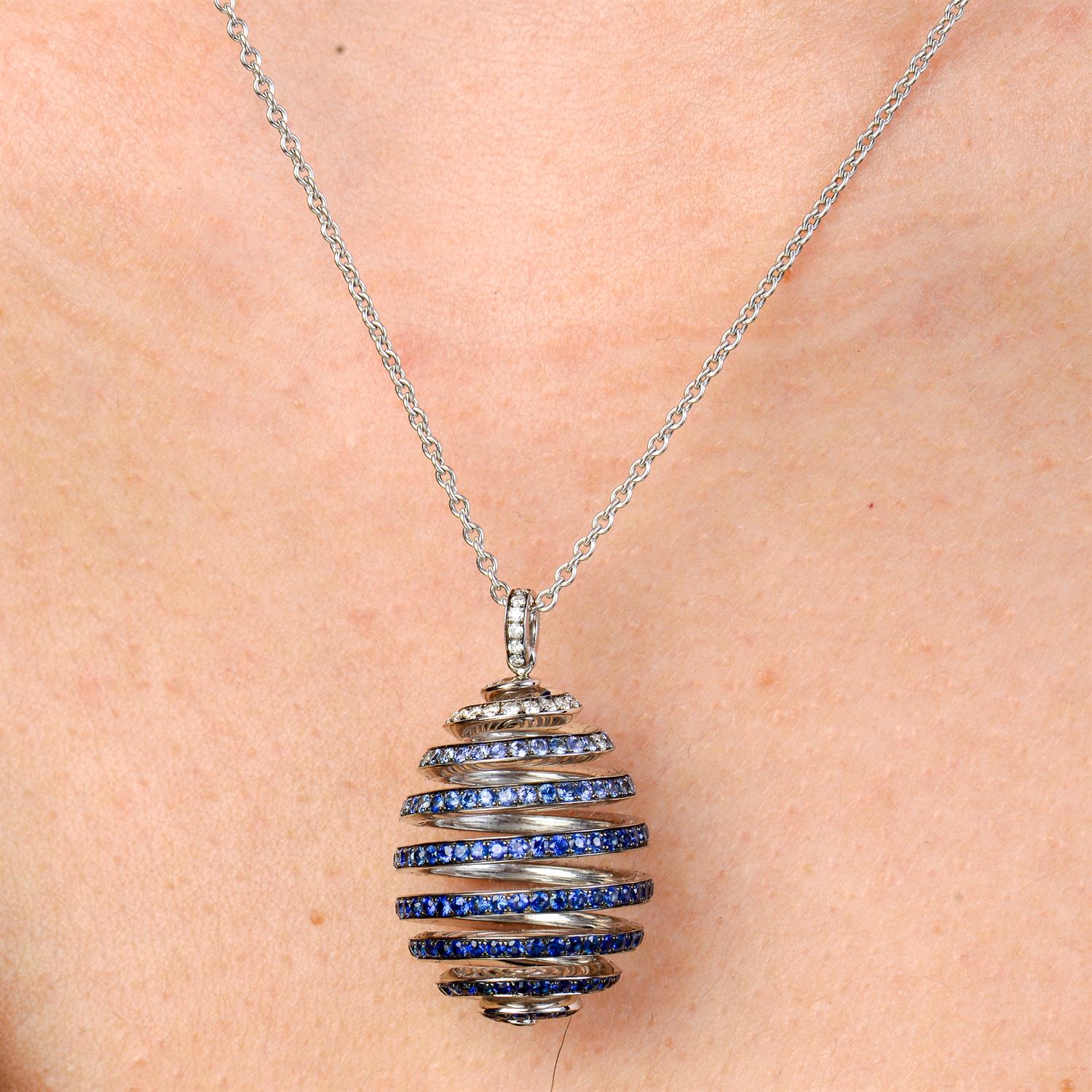 'Essence Spiral' egg pendant, by Fabergé