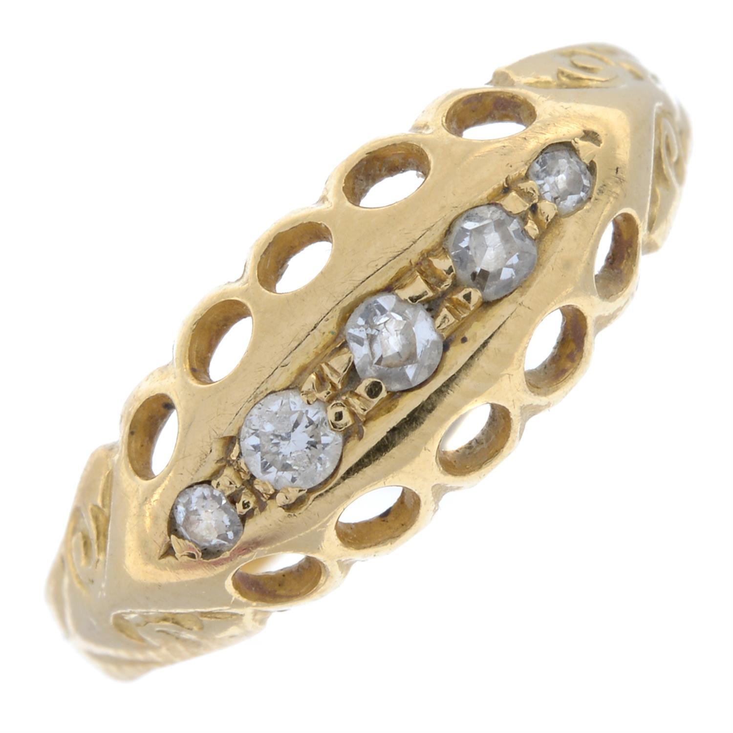 Early 20th 18ct gold diamond ring