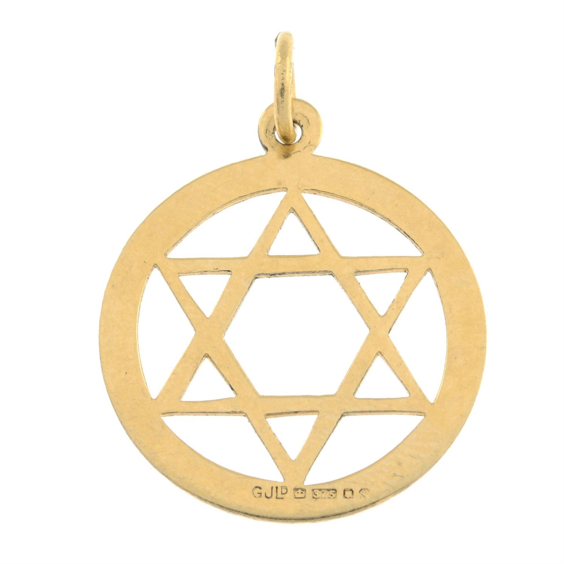 9ct gold Star of David pendant, Georg Jensen - Bild 2 aus 2