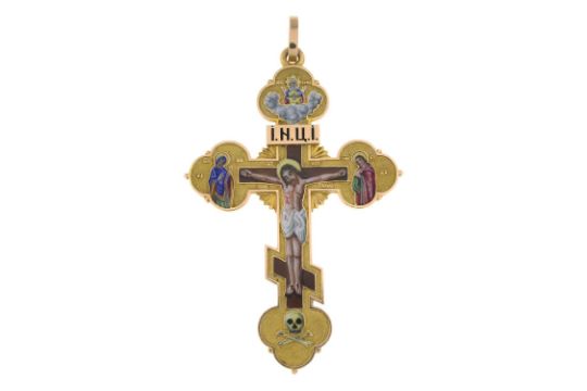 Early 20th century Russian Orthadox cross pendant - Image 2 of 3