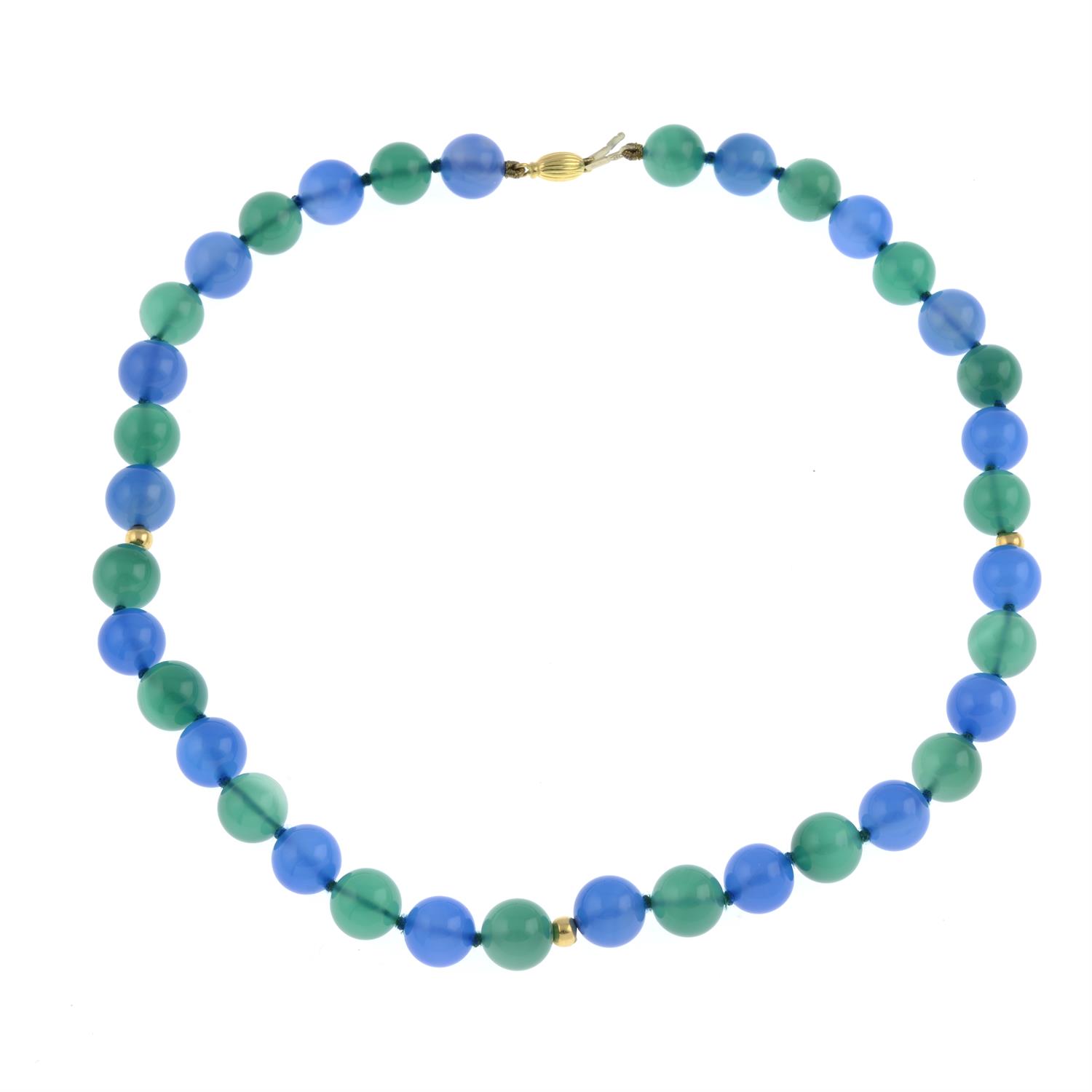 Chalcedony & chrysoprase quartz necklace