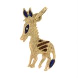 Enamel donkey charm