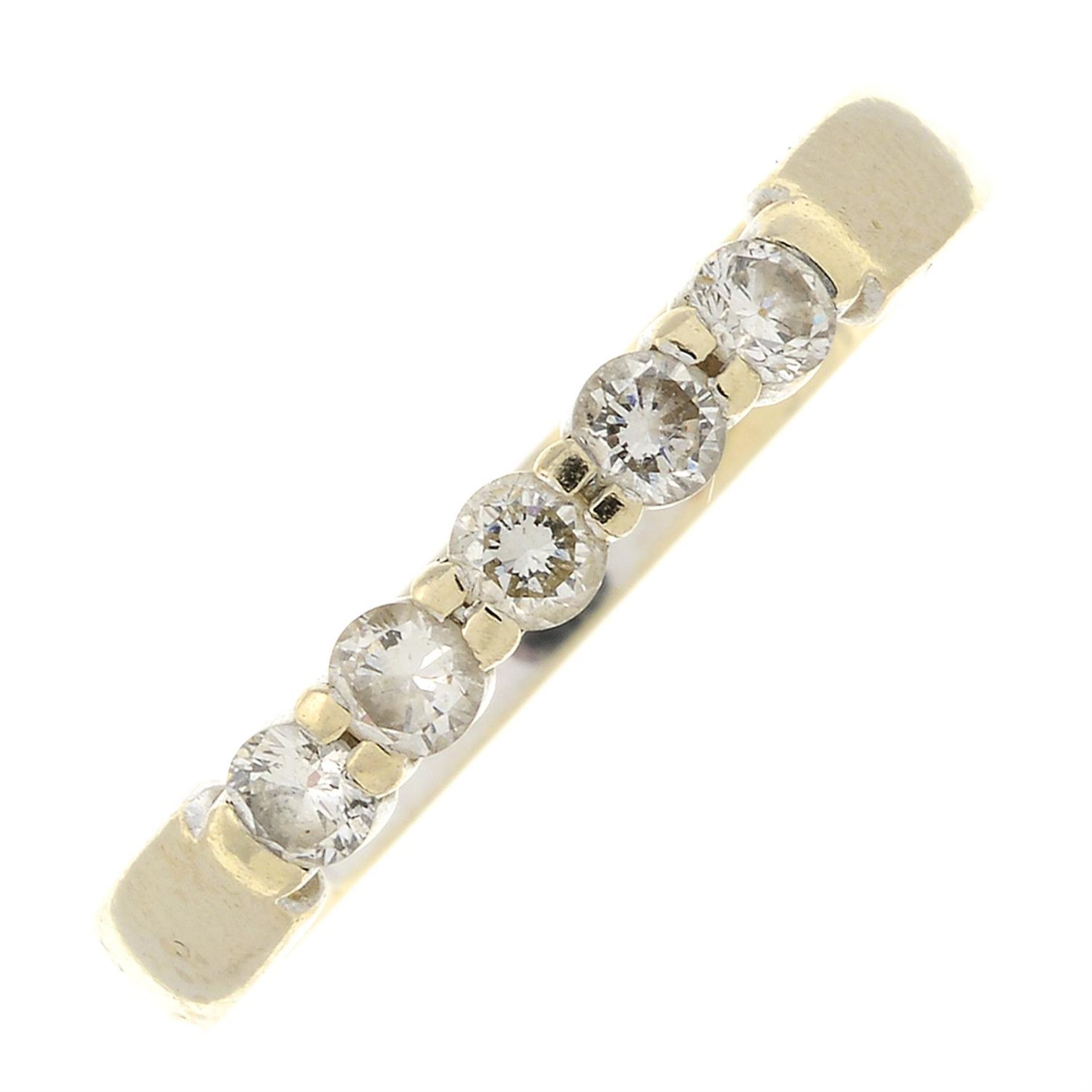 Diamond five-stone ring