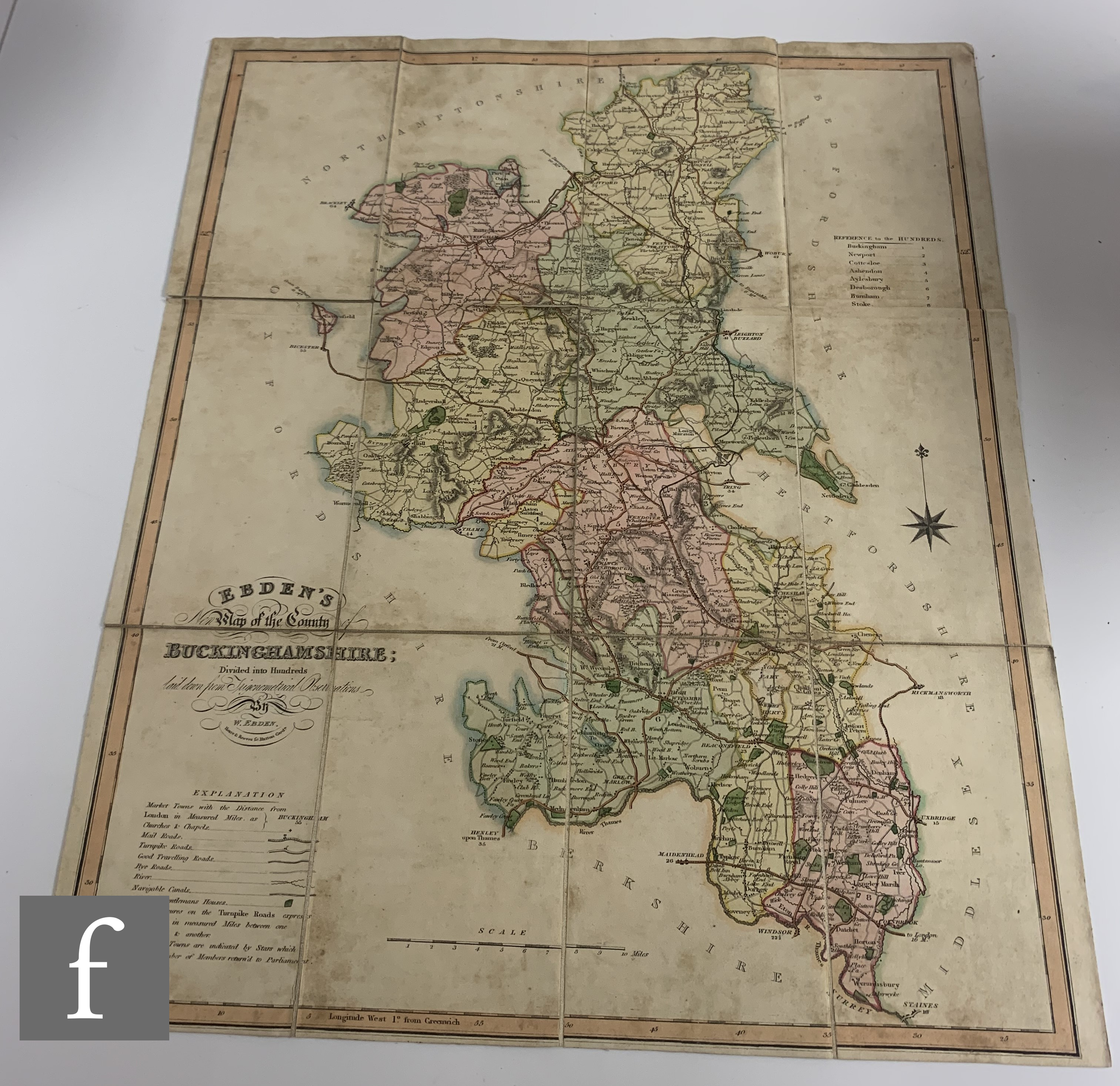 A 19th Century Cary's folding map of England and Wales, another Bowle's Seven United Provinces of - Image 4 of 5