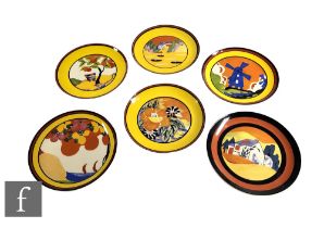 A collection of limited edition Wedgwood Clarice Cliff Applique Series plates, to include '
