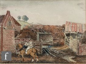 SAM LUCAS (1840-1919) - 'Near Cromer', watercolour, inscribed on label verso, framed, 21.5cm x 29.
