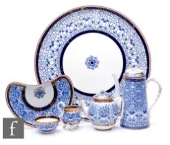 A collection of 19th Century Royal Worcester 'Royal Lily' pattern items, to include teapot, coffee