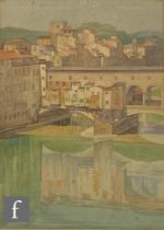 ARCHIBALD MICHAEL FLETCHER, RBSA (1887-1957) - Ponte Vecchio, Florence, watercolour, signed and