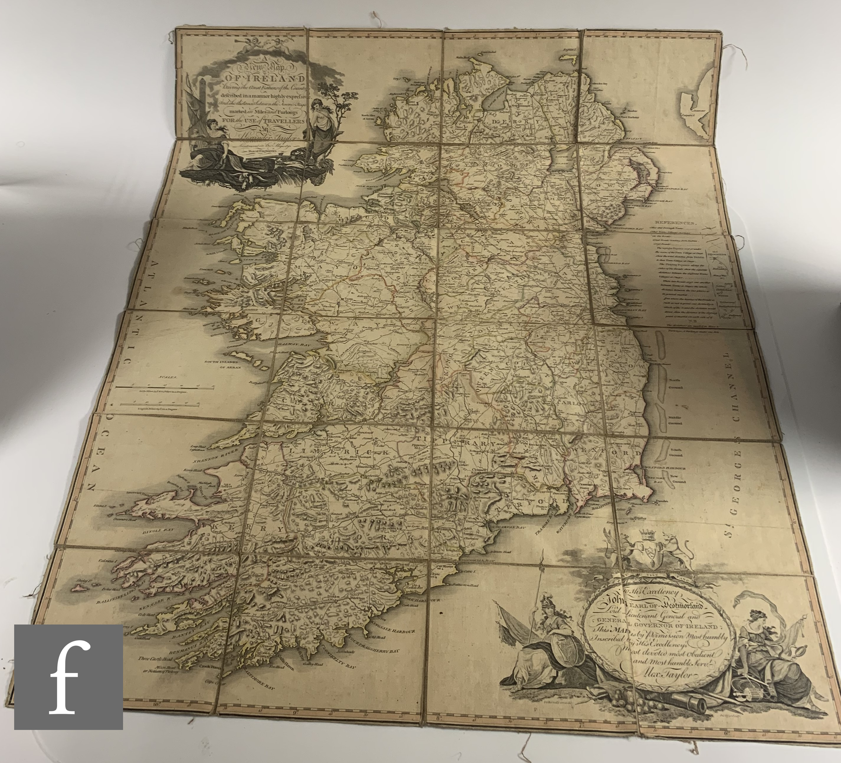 A 19th Century Cary's folding map of England and Wales, another Bowle's Seven United Provinces of - Image 3 of 5