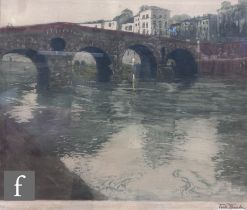 FRITZ THAULOW (NORWEGIAN, 1847-1906) - 'Ponte Pietra, Verona', aquatint etching highlighted with