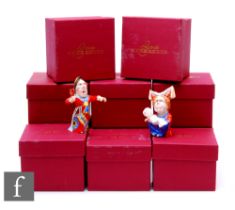 A collection of Bronte porcelain limited edition Alice In Wonderland candle snuffers, to include