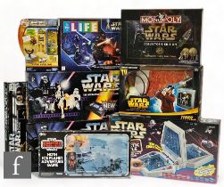 A collection of assorted Star Wars related games, to include Monopoly, The Game of Life, Escape from