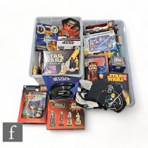 A collection of assorted Star Wars merchandise, to include stationery, mugs, watches, craft sets