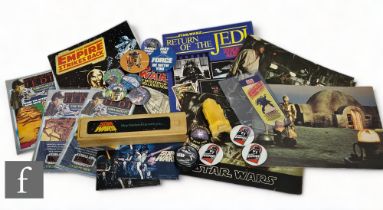 A collection of assorted vintage Star Wars items, to include Thomas Salter Action Transfers, a Lyons
