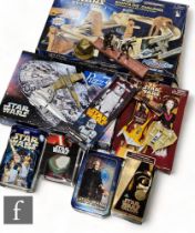 A collection of Star Wars related toys and merchandise, to include a 3D puzzle, Star Wars Episode