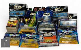 A collection of Star Wars toys, to include eight Hasbro Power of the Force II and Episode I action