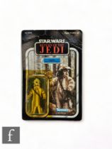 A Kenner Star Wars Return of the Jedi Logay 3 3/4 inch action figure, sealed on a 77 back card.