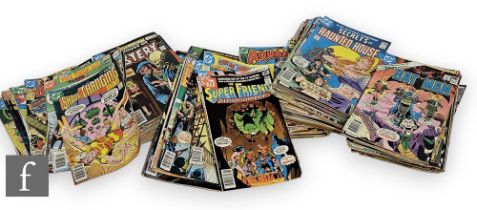 A collection of bronze age DC comics, to include The Flash, Secrets of Haunted House, Wonder Woman,