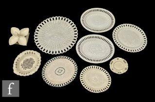 A collection of 18th/19th Century creamware, all pierced baskets and dishes, to include Wedgwood,