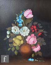 R. ROSINI (ITALIAN SCHOOL, LATE 20TH CENTURY) - Summer flowers in a vase, oil on canvas, signed,