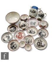 A quantity of mid 19th Century St Anthonys Pottery, by Joseph Sewell of Newcastle upon Tyne to