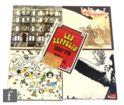 A small collection of Led Zeppelin items, to include an original 1975 Earl's Court ticket from