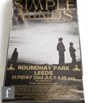 A collection of 1990s Simple Minds tour and music posters. (4) *A Tour Manager's Private