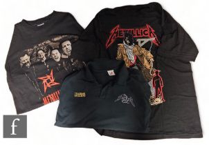 Metallica - A group of three crew/tour t shirts, to include On The Load Again 1996, Transam Trucking