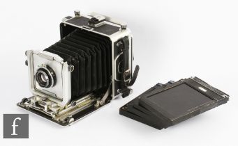 A MPP 5 x4 micro technical Large Format Field Camera, with Schneider Symmar f/5.6 135mm lens.