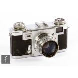 A Zeiss Ikon Contax IIA 35mm Rangefinder Camera circa 1956-61, serial no.L 866550, with Carl Zeiss