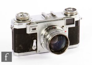A Zeiss Ikon Contax IIA 35mm Rangefinder Camera circa 1956-61, serial no.L 866550, with Carl Zeiss