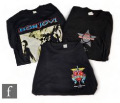 Bon Jovi - Three tour t shirts for 1993 I'll Sleep When I'm Dead tour, labelled L, The Jersey
