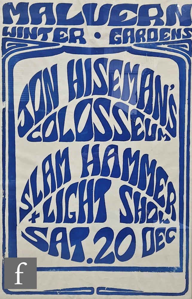 An original promotional poster for a performance by Jon Hiseman's Colosseum at the Malvern Winter - Image 2 of 2