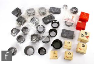 A collection of Leica camera accessories, mainly lens hoods, to include IUFOO lens hoods, ITOOY lens