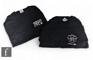 System Of A Down/Deftones - Two crew t shirts, labelled L and XL. *A Tour Manager's Private