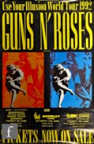 Two 1992 Guns N' Roses Use Your Illusion tour posters, 76cm x 51cm. (3) *A Tour