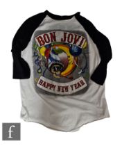 Bon Jovi - An original 1986 'New Years Eve' tour t shirt, 31st Dec, 1986, The Meadowlands, E.