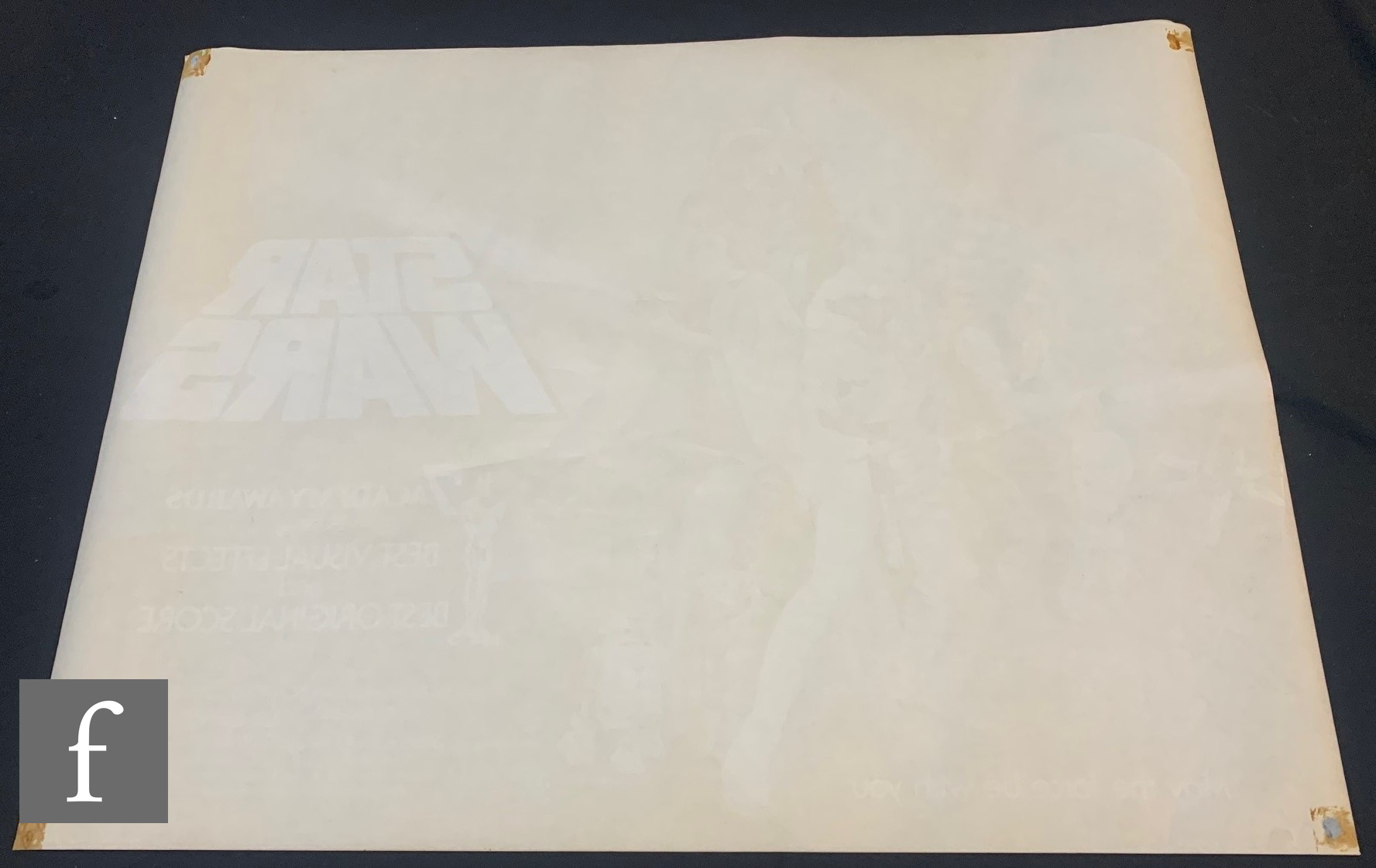 A Star Wars (1977) British Quad film poster, Academy Awards version, artwork by Tom Chantrell, - Image 9 of 9