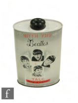 A 1960s Margo of Mayfair With The Beatles talcum powder tin.